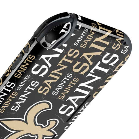 NFL New Orleans Saints Black Blast Nintendo Switch Lite Skin